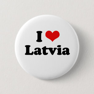 I Liebe-Lettland-T-Shirt Button