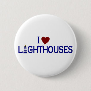 I Liebe-Leuchttürme Button