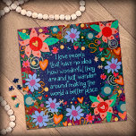 I Liebe Leute zitieren Herz-Blume Hübsch Puzzle<br><div class="desc">Spaß Inspirierend Whimsical I Liebe People Blumenziffer Heart Puzzle - lebendige, skurrile und stilvolle Inspirivity Artworks, die Sie während der Arbeit an diesem bunten Puzzle inspiriert haben. Ein lustiges Geschenk für den Valentinstag und perfekt für einen Rentner. Tauchen Sie ein in das pulsierende Liebe-Puzzle. . Steigern Sie Ihre Entspannungszeit mit...</div>