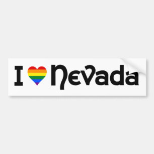 I Liebe LGBT Nevada Staat Autoaufkleber