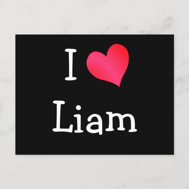 I Liebe Liam Postkarte (Vorderseite)