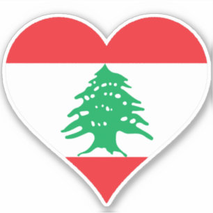 I Liebe Libanon Flagge Aufkleber