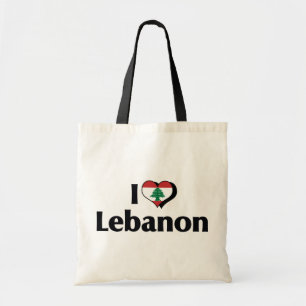 I Liebe Libanon Flagge Tragetasche