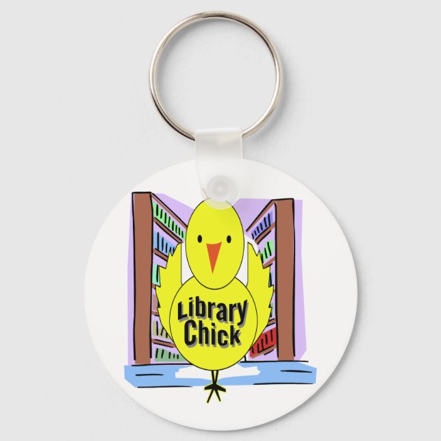 I Liebe Library Chicks Schlüsselanhänger (Vorderseite)