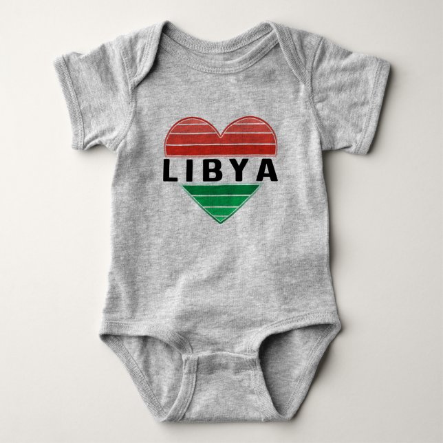 I. Liebe Libyen, Libyens Herz Baby Strampler (Vorderseite)