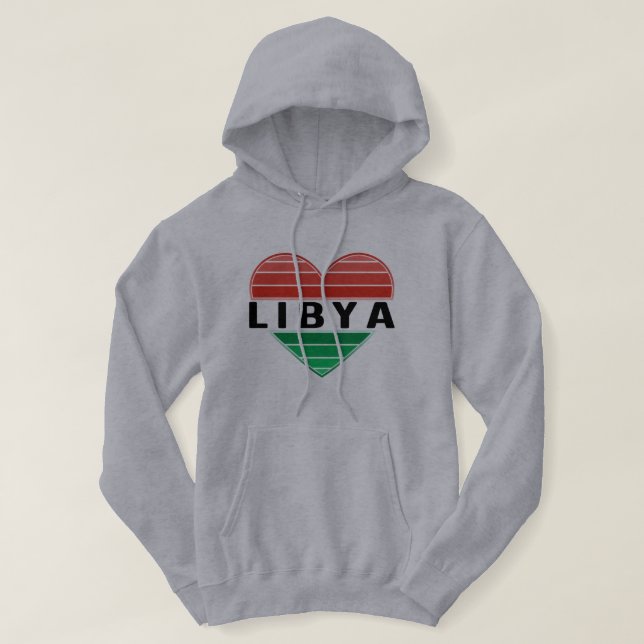 I. Liebe Libyen, Libyens Herz Hoodie (Design vorne)