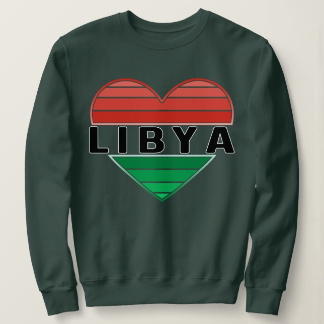 I. Liebe Libyen, Libyens Herz Sweatshirt (Design vorne)