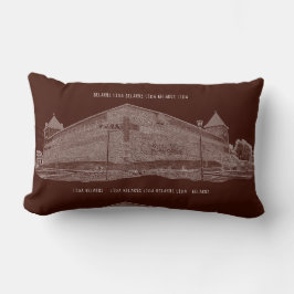 I Liebe Lida Belarus Architektur Schloss Sketch Lendenkissen