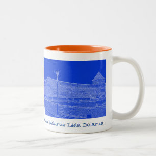 I Liebe Lida Belarus Architektur Schloss Sketch Zweifarbige Tasse