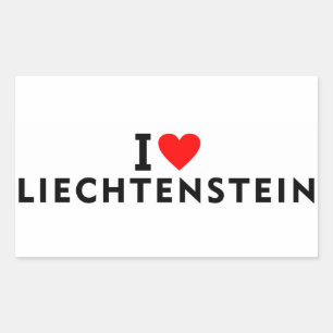 I Liebe Liechtenstein Land wie Herzverkehr tu Rechteckiger Aufkleber
