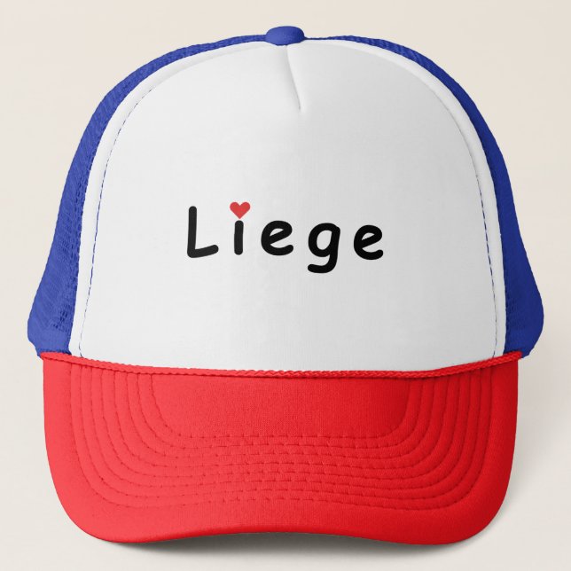 I Liebe Liege Truckerkappe (Vorderseite)
