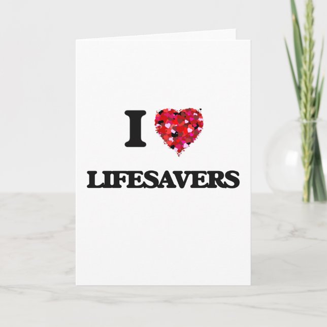 I Liebe Lifesavers Karte (Vorderseite)