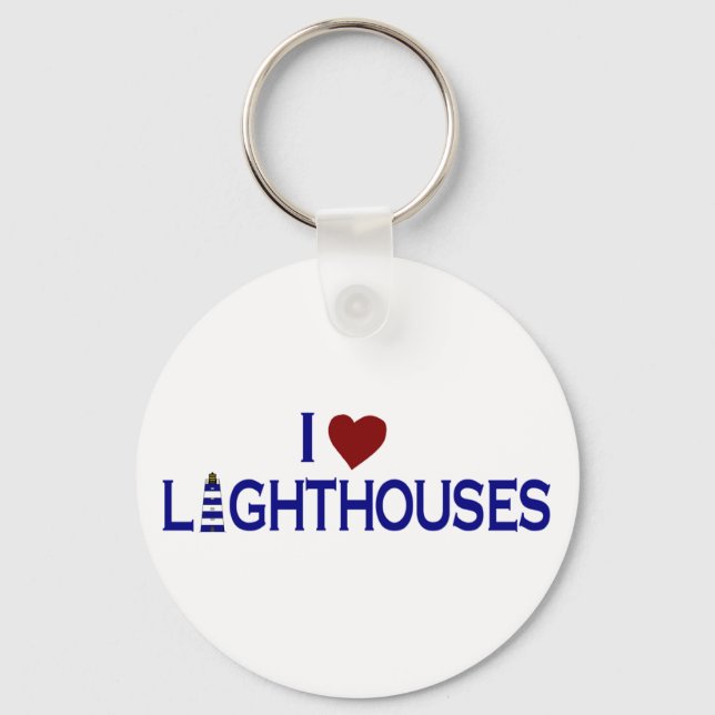 I Liebe Lighthouse Schlüsselanhänger (Vorderseite)