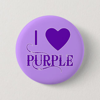I Liebe Lila mit Lila Herzen Button