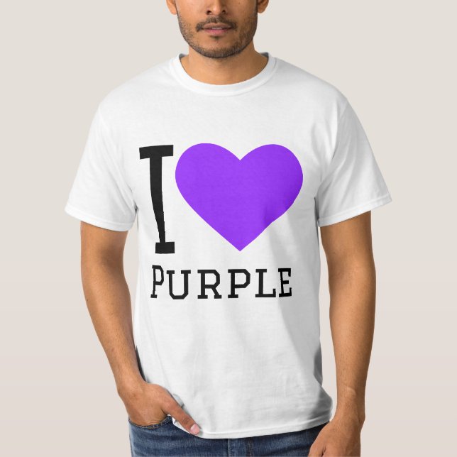 I LIEBE LILA T-Shirt (Vorderseite)
