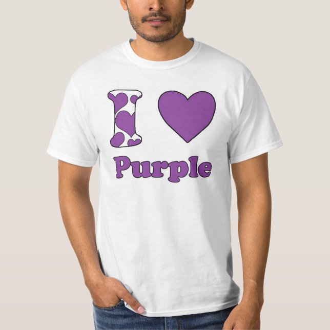 I LIEBE LILA T-Shirt (Vorderseite)
