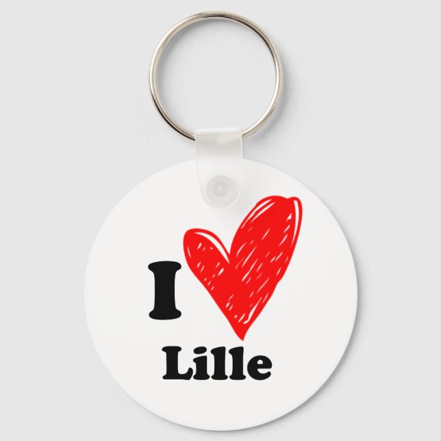 I Liebe Lille Schlüsselanhänger (Vorderseite)