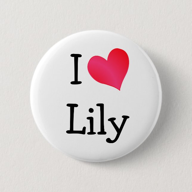 I Liebe Lily Button (Vorderseite)
