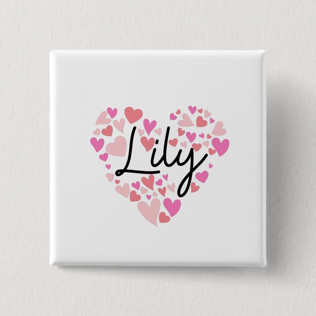 I Liebe Lily Button (Vorderseite)