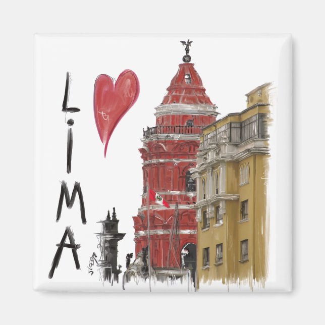I Liebe Lima Magnet (Vorne)