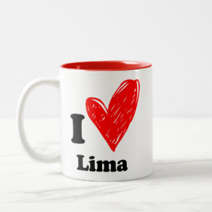 I Liebe Lima Zweifarbige Tasse