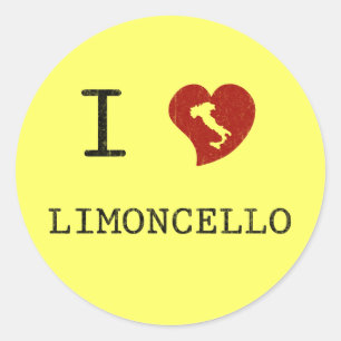 I Liebe Limoncello Runder Aufkleber