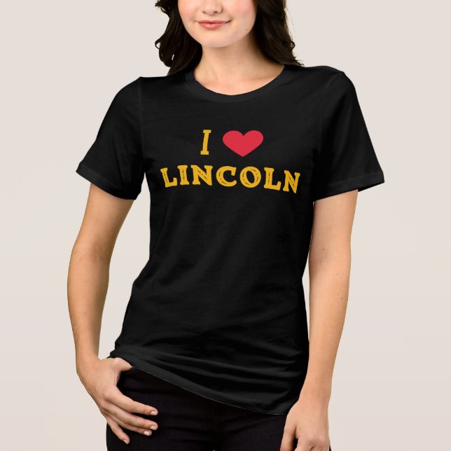 i Liebe Lincoln, Nebraska Tri-Blend Shirt (Vorderseite)