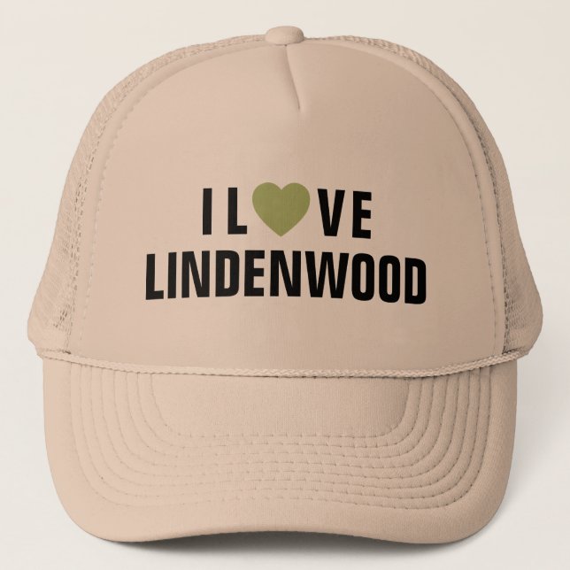I Liebe Lindenwood™ Trucker Hat Truckerkappe (Vorderseite)
