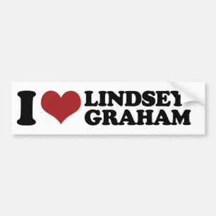 I Liebe Lindsey Graham Stoßdämpfer - .png Autoaufkleber