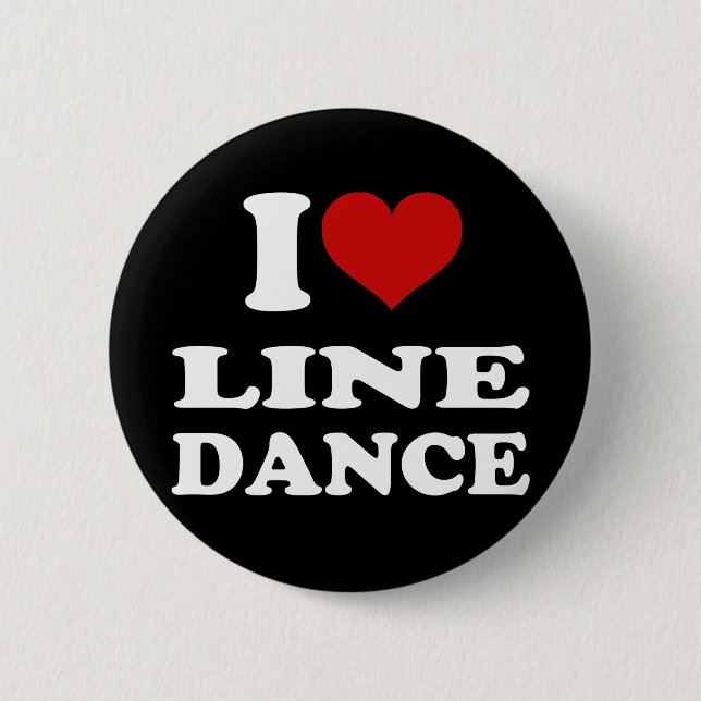 I Liebe Line Dance Button (Vorderseite)