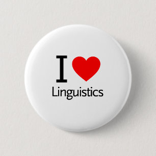 I Liebe Linguistik Button