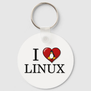 I Liebe Linux Schlüsselanhänger