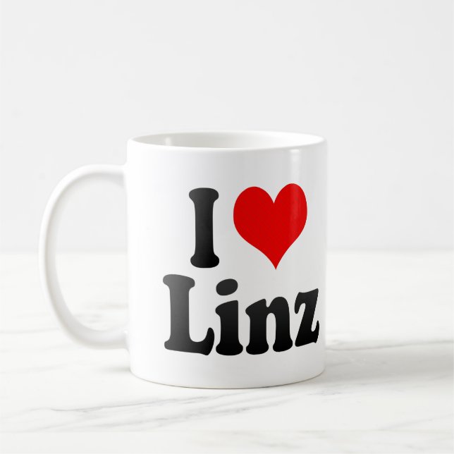 I Liebe Linz, Österreich Kaffeetasse (Links)