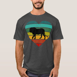 I Liebe Lion Retro Herz T-Shirt