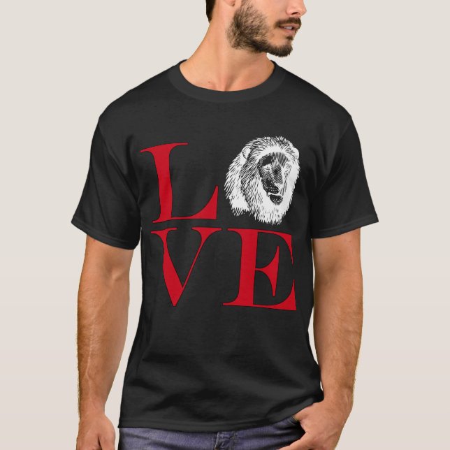I Liebe Lions - dunkles farbiges T-Shirt (Vorderseite)