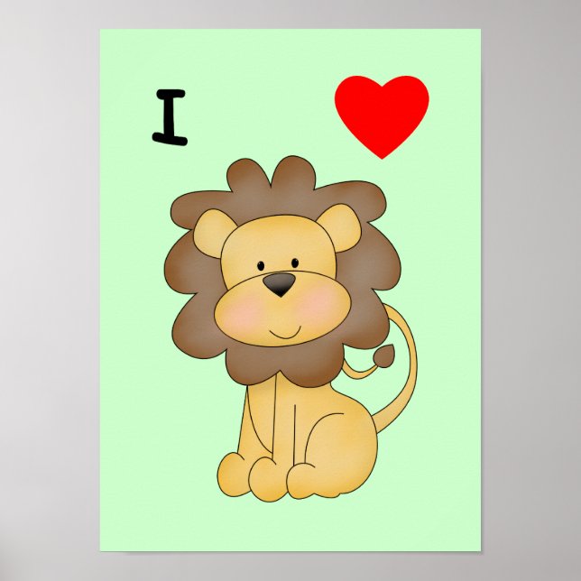 I Liebe Lions Poster (Vorne)