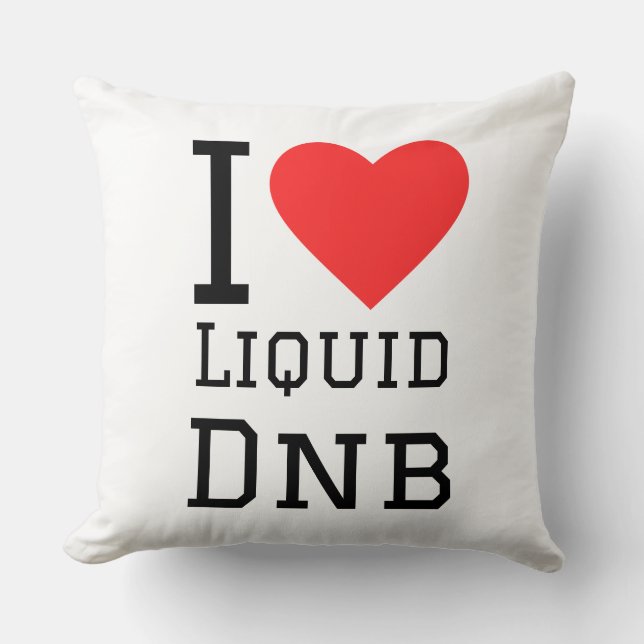 I Liebe Liquid dnb Kissen (Vorderseite)