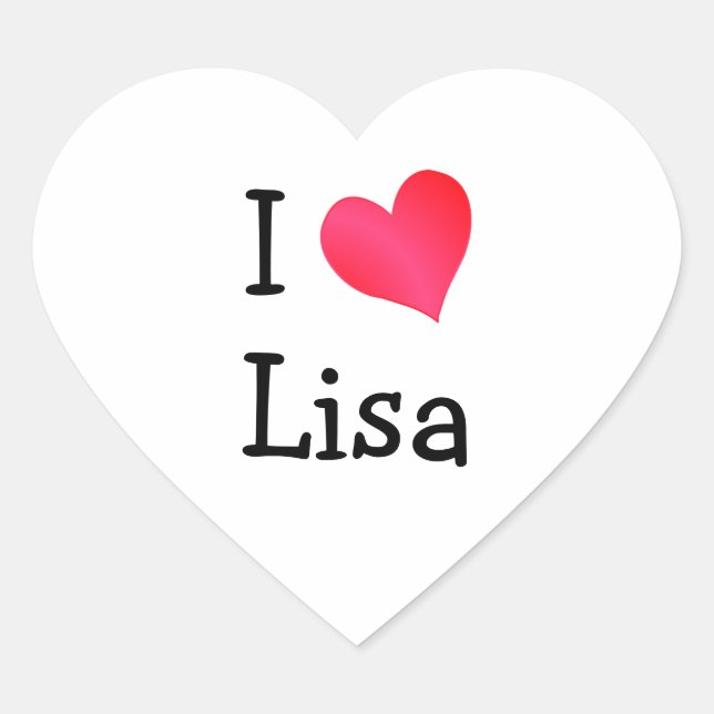 I Liebe Lisa Heart Sticker (Vorderseite)