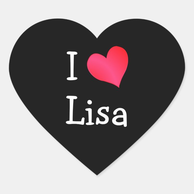 I Liebe Lisa Heart Sticker (Vorderseite)