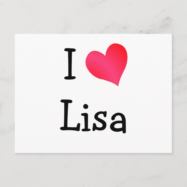 I Liebe Lisa Postkarte (Vorderseite)
