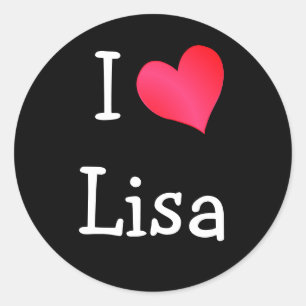 I Liebe Lisa Runder Aufkleber