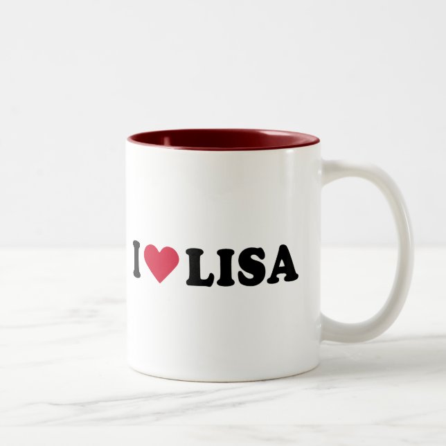 I LIEBE LISA ZWEIFARBIGE TASSE (Rechts)