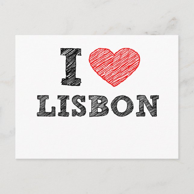 I Liebe Lissabon Postkarte (Vorderseite)