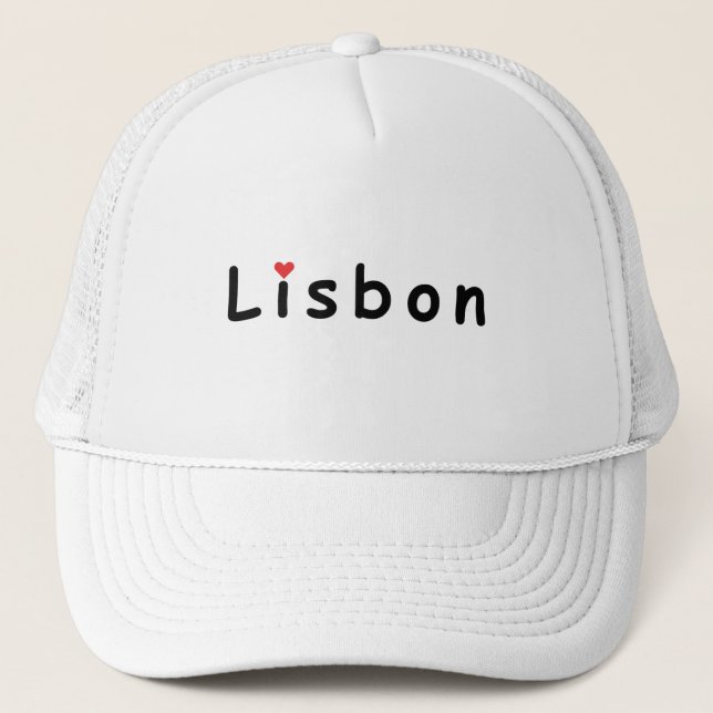 I Liebe Lissabon Truckerkappe (Vorderseite)