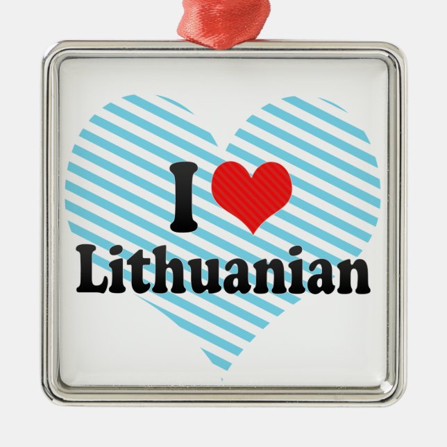 I Liebe-Litauer Silbernes Ornament (Vorne)