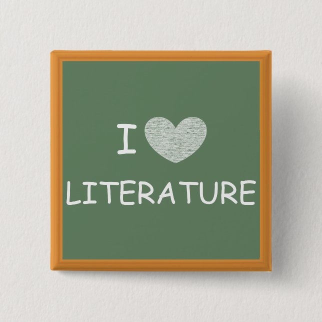 I Liebe Literatur Button (Vorderseite)