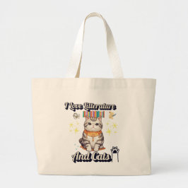 I Liebe Literature and Cats" Togdesign Jumbo Stoffbeutel