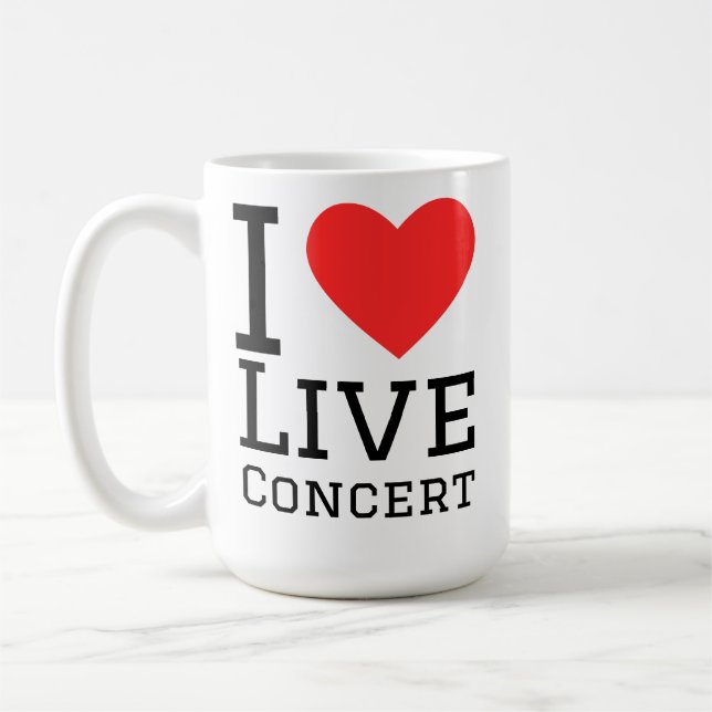 I Liebe Live-Konzerte Kaffeetasse (Links)