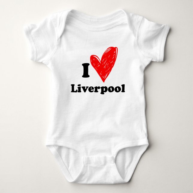 I Liebe Liverpool Baby Strampler (Vorderseite)