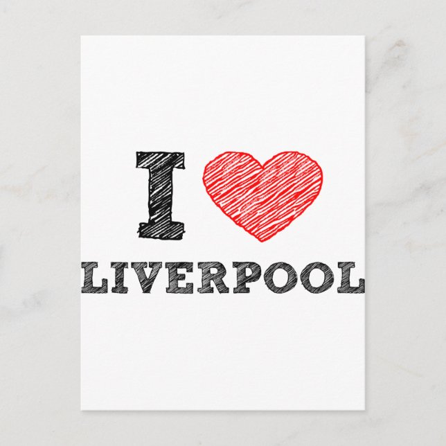 I Liebe Liverpool Postkarte (Vorderseite)